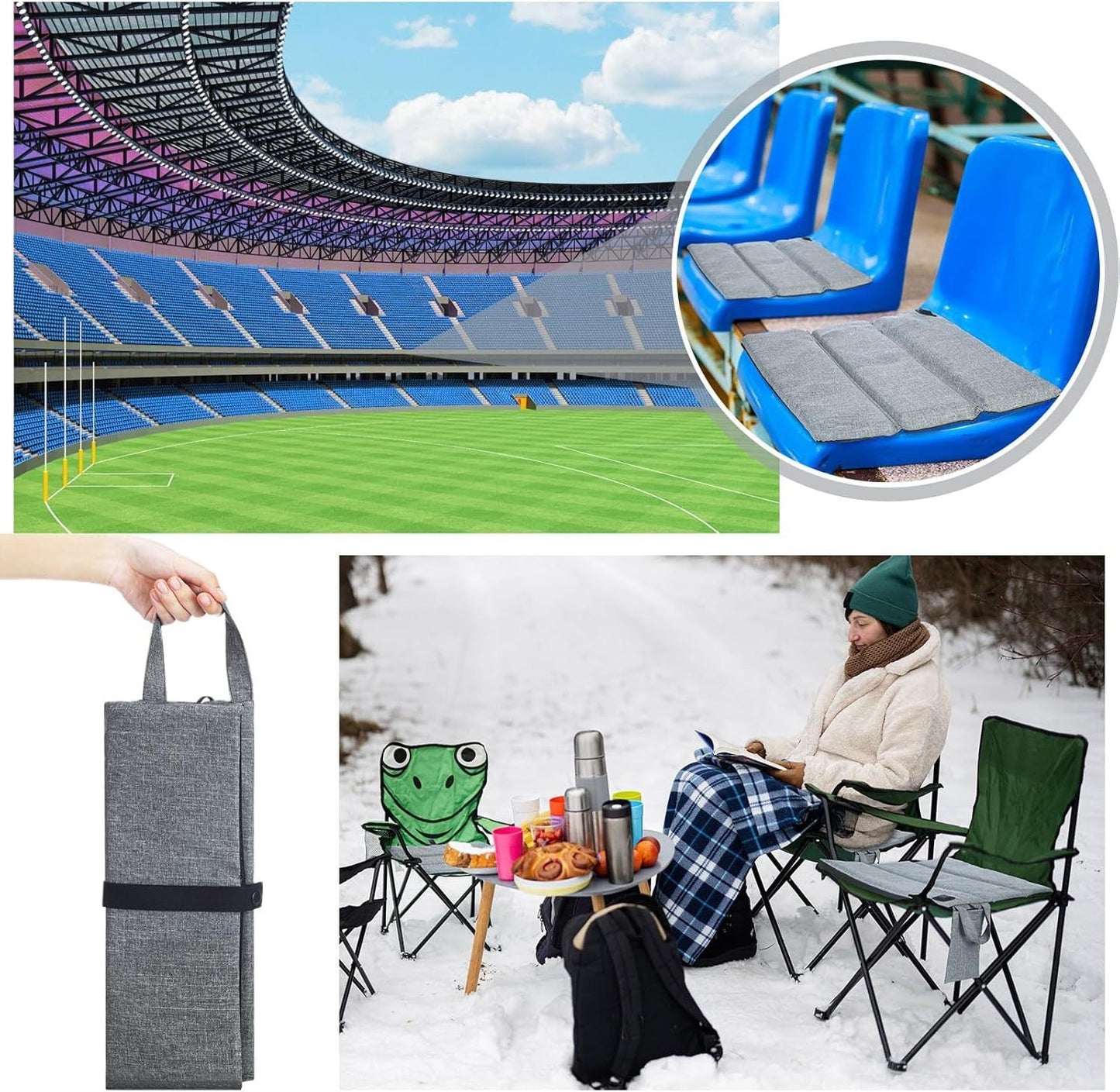 LITEGUEST Foldable Heated Seat Cushion | USB Heated Seat Pad