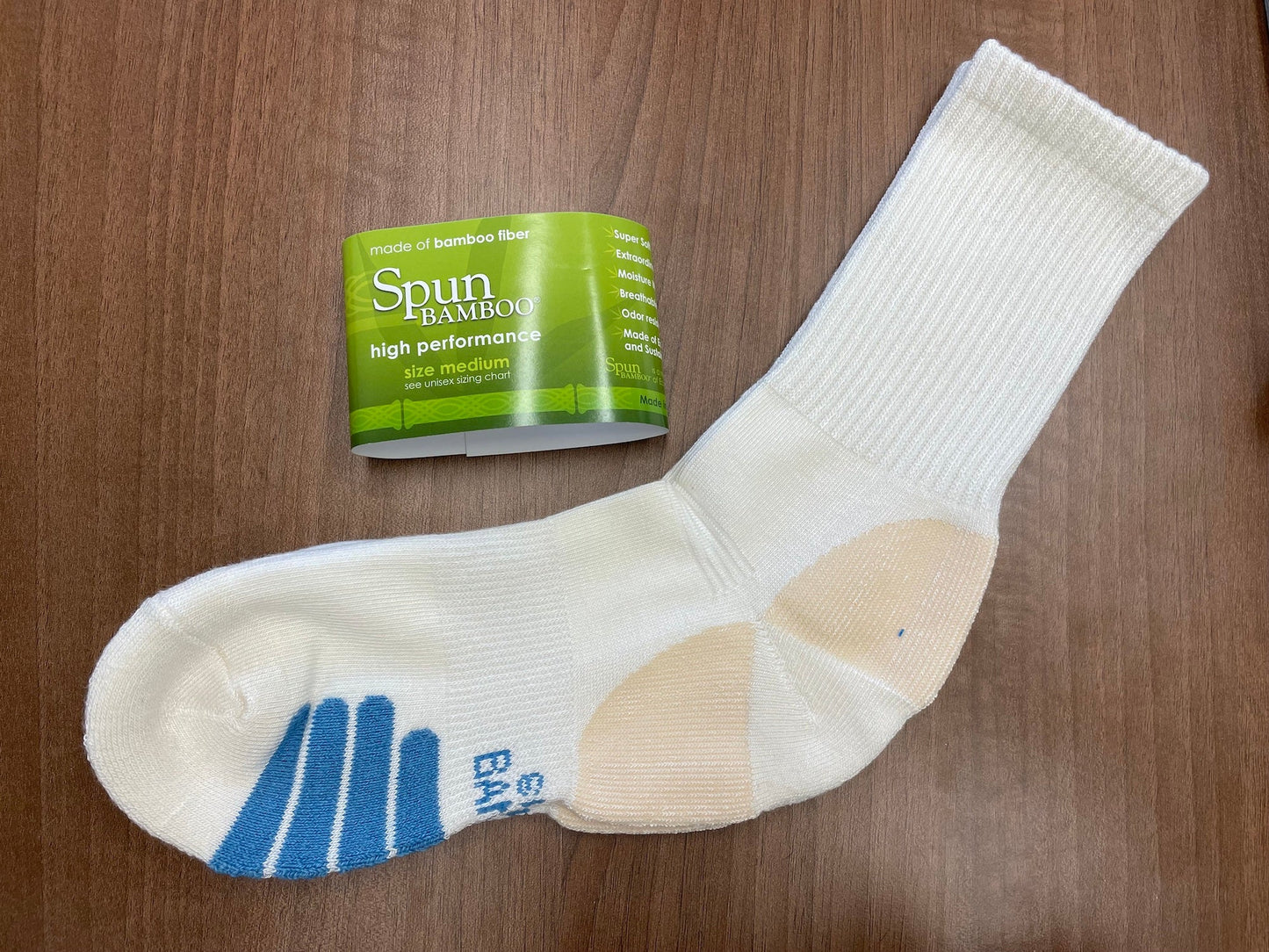 Chaussettes hautes performances en bambou-viscose, unisexe, couleur blanche – lot de 12