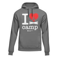 Sweat à capuche adulte en molleton « I Love Camp »