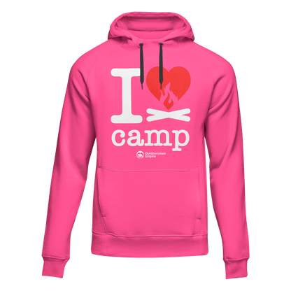 Sweat à capuche adulte en molleton « I Love Camp »