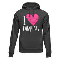 I Love Camping Adult Fleece Hoodie