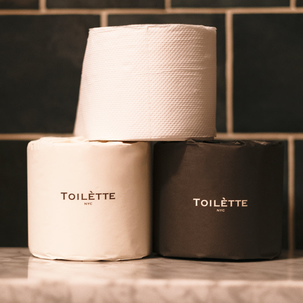 Toilètte Ultra Soft Black & White 100% Bamboo Toilet Paper – Tree-Free, PFAS-Free French-Style Hygienic Eco Rolls for Modern Sustainable Homes