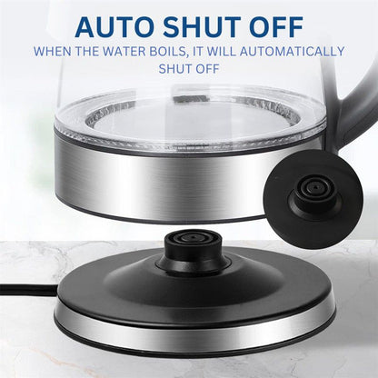 Electric Glass Kettle 1.8L 1500W Fast Boil LED Cordless