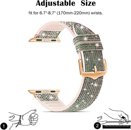 Silicone Shiny Color Changing Band for Apple Watch 38/40/41mm & 42/44/45mm