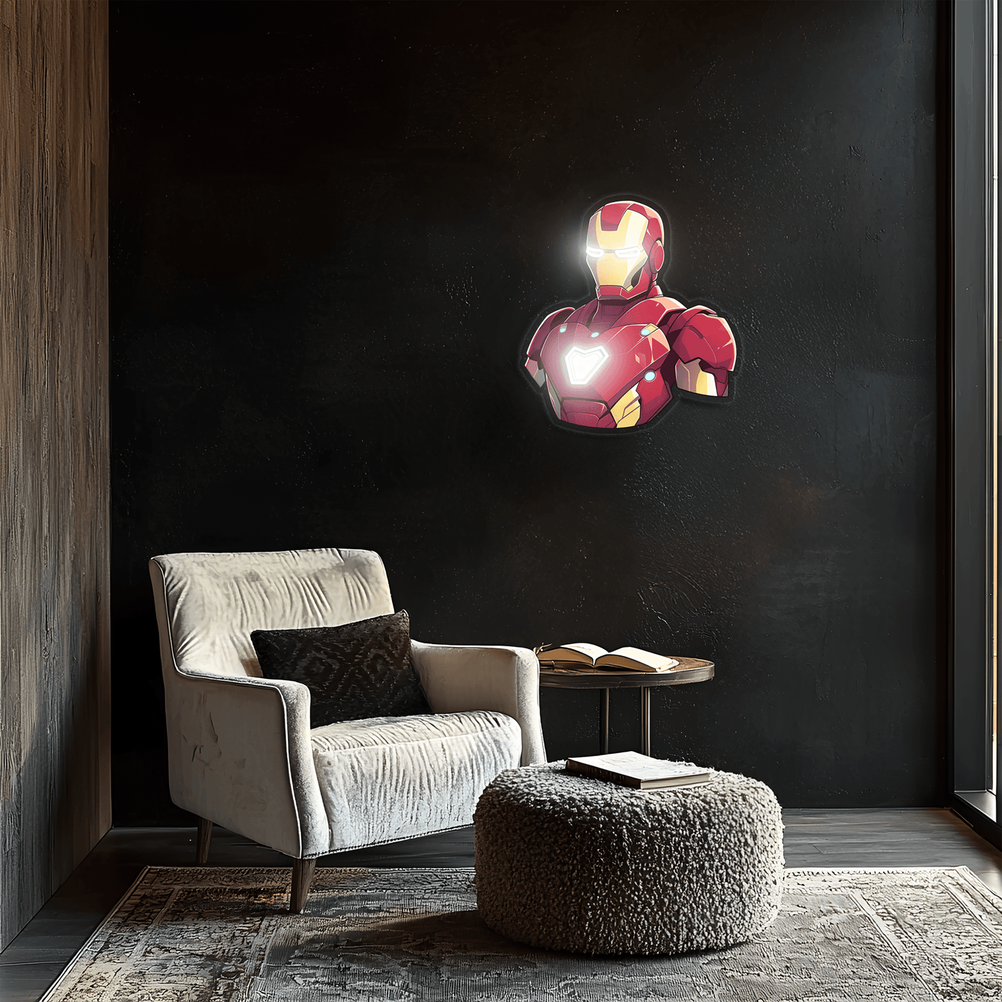 Ironman Plexiglass Neon Art, Ironman Neon Sign, Neon Light Sign