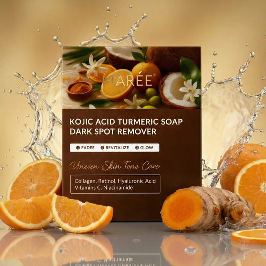 Savon et exfoliant au curcuma et à l'acide kojique