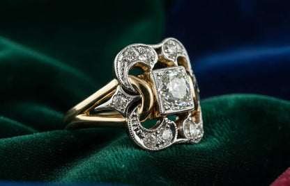 Vintage Geometric Zircon Ring