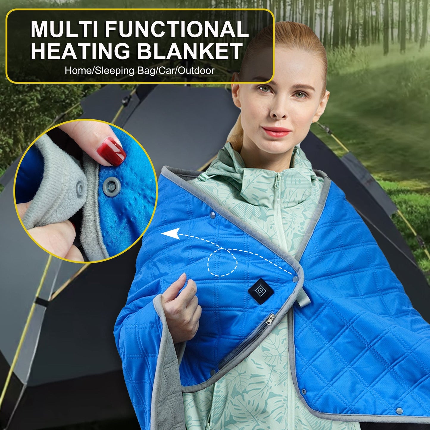 Manta Térmica de Camping LITEGUEST – Calor mediante USB para Exteriores