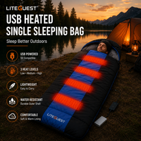 LITEGUEST USB Heated Single Sleeping Bag | Camping Sleeping Bag