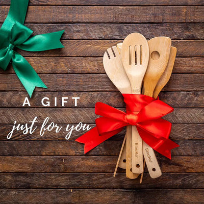 7-Pack Bamboo Kitchen Utensils Set