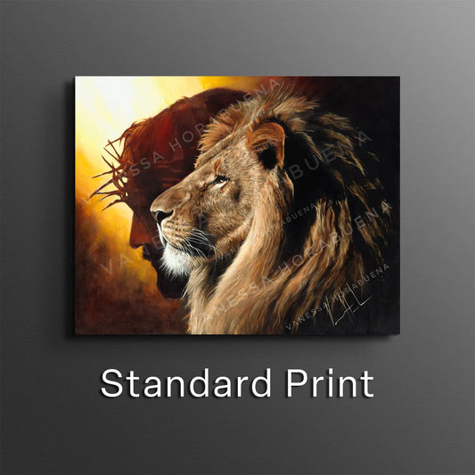 The Lion of Judah – Prophetic Scripture Wall Art (Revelation 5:5) | Christian Inspirational Print of Victory, Hope & Jesus the Conquering King