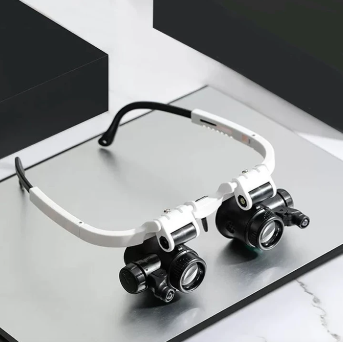 LED Magnifying Glasses 8X 15X 23X Adjustable Headband Magnifier