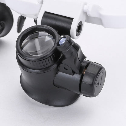 LED Magnifying Glasses 8X 15X 23X Adjustable Headband Magnifier
