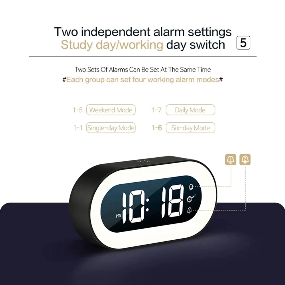 Gentle Wake | Sunrise Alarm Clock with Gradual Light & Nature Sounds | LED Digital Display for Stress-Free Mornings