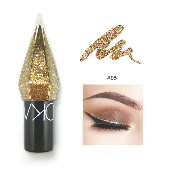 Metallic Shiny Liquid Eyeliner with Glitter Sequins