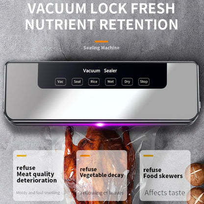 Machine sous vide 65Kpa, scelleuse alimentaire, automatique, fonction humide et sèche, avec 50 sacs, usage commercial