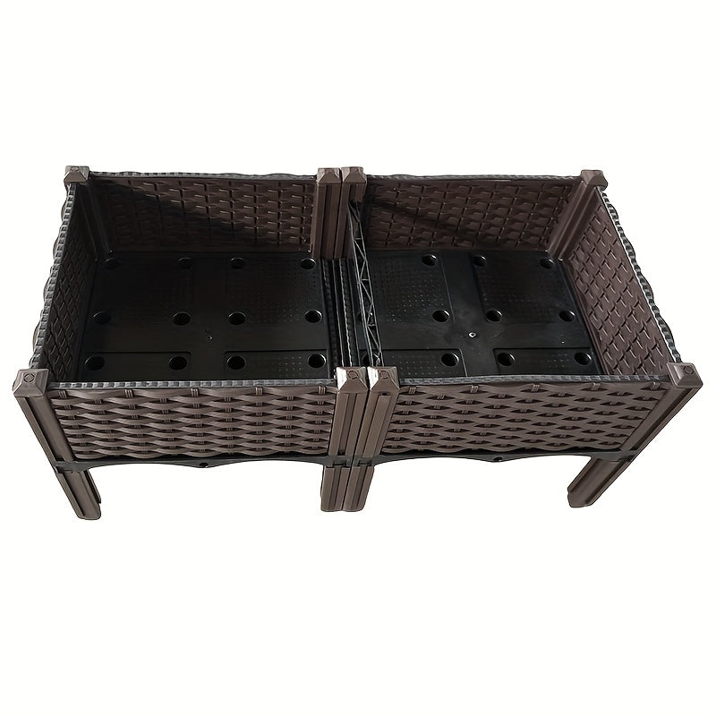 Jardinière surélevée avec drainage pour balcon extérieur, légumes et fleurs