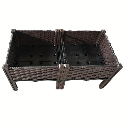 Jardinière surélevée avec drainage pour balcon extérieur, légumes et fleurs