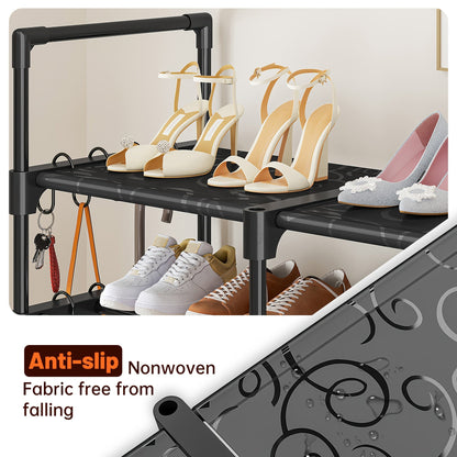 Stackable Shoe Rack Bookshelf Storage Shelf Freestanding Organizer for Entryway