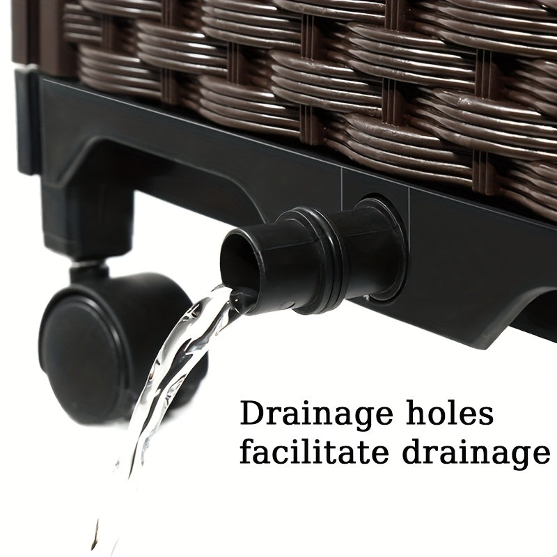 Raised Garden Bed Planter Box w/ Drainage Outdoor Balcony Vegetable Flower