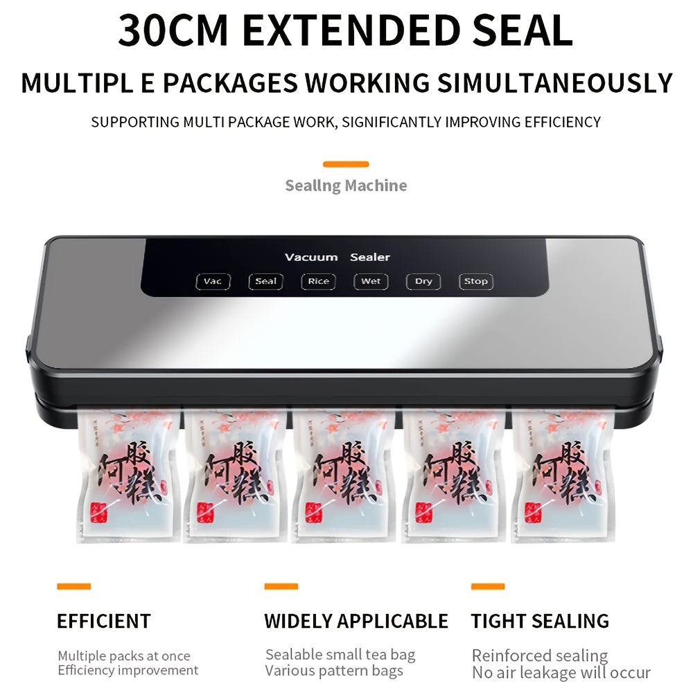 Machine sous vide 65Kpa, scelleuse alimentaire, automatique, fonction humide et sèche, avec 50 sacs, usage commercial