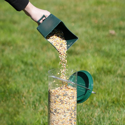Squirrel Proof Bird Feeder Hanging Metal Wild Bird Seed Feeder 35cm