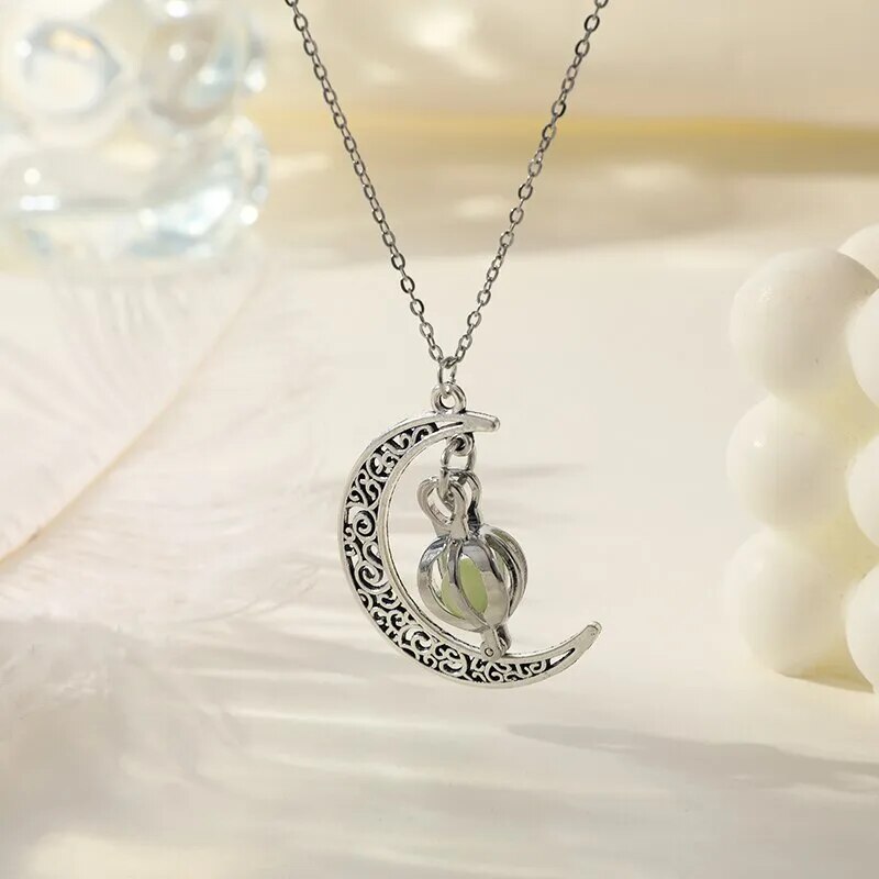 Collier avec pendentif en pierre de lune Acier inoxydable Bijou pierre de lune Cadeau femme