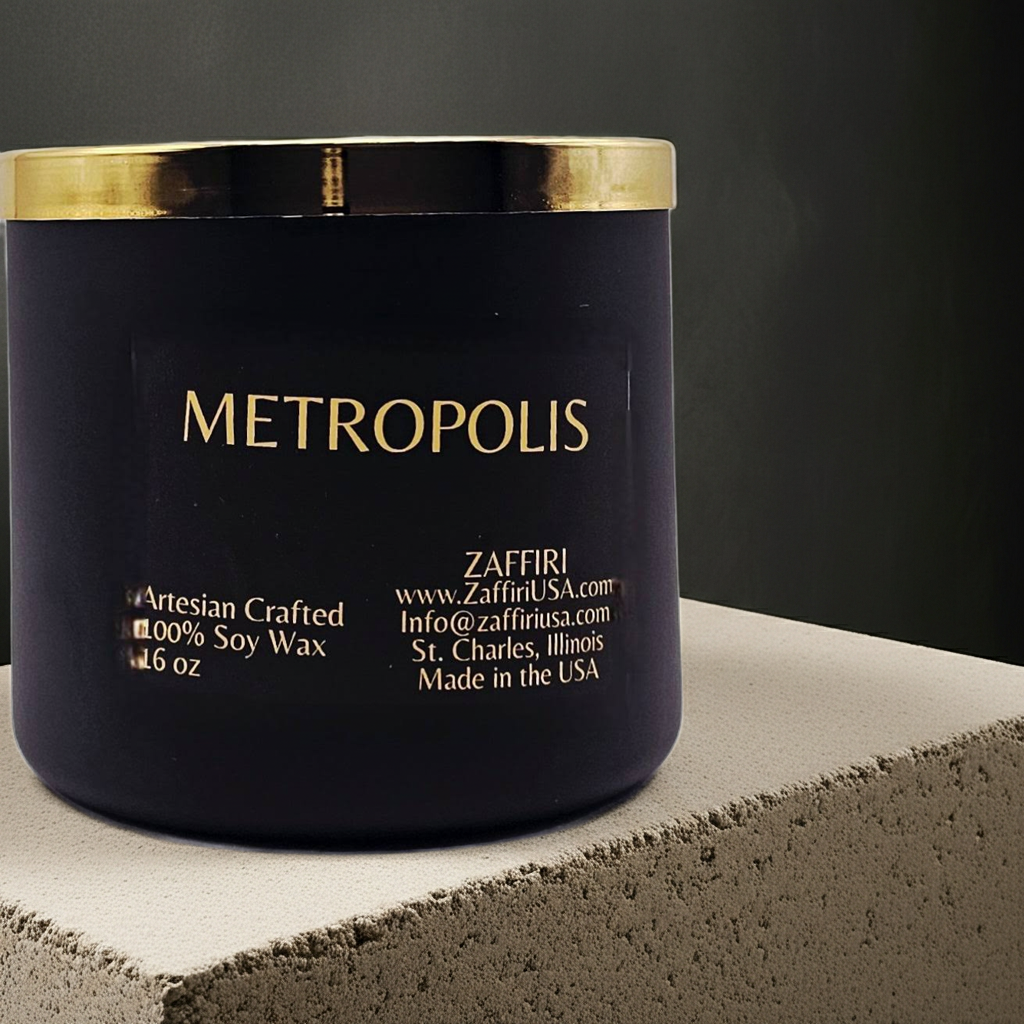 Metropolis | 16oz Soy Wax Candle - Fragrance by ZAFFIRI