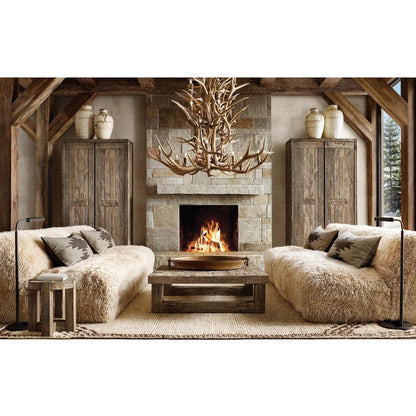 Rustic Antler Chandelier 8-Light E12 Candelabra Ceiling Light 34"