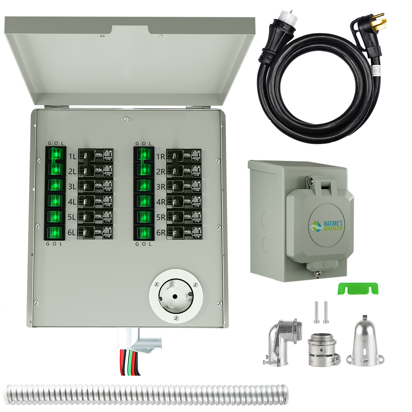12-Circuit 120/240V 50A Non-Automatic Transfer Switch