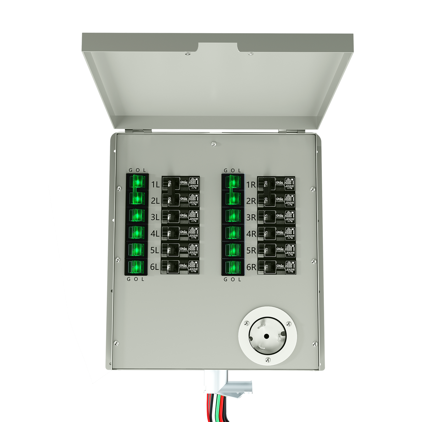 12-Circuit 120/240V 50A Non-Automatic Transfer Switch
