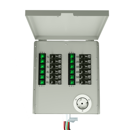 12-Circuit 120/240V 50A Non-Automatic Transfer Switch