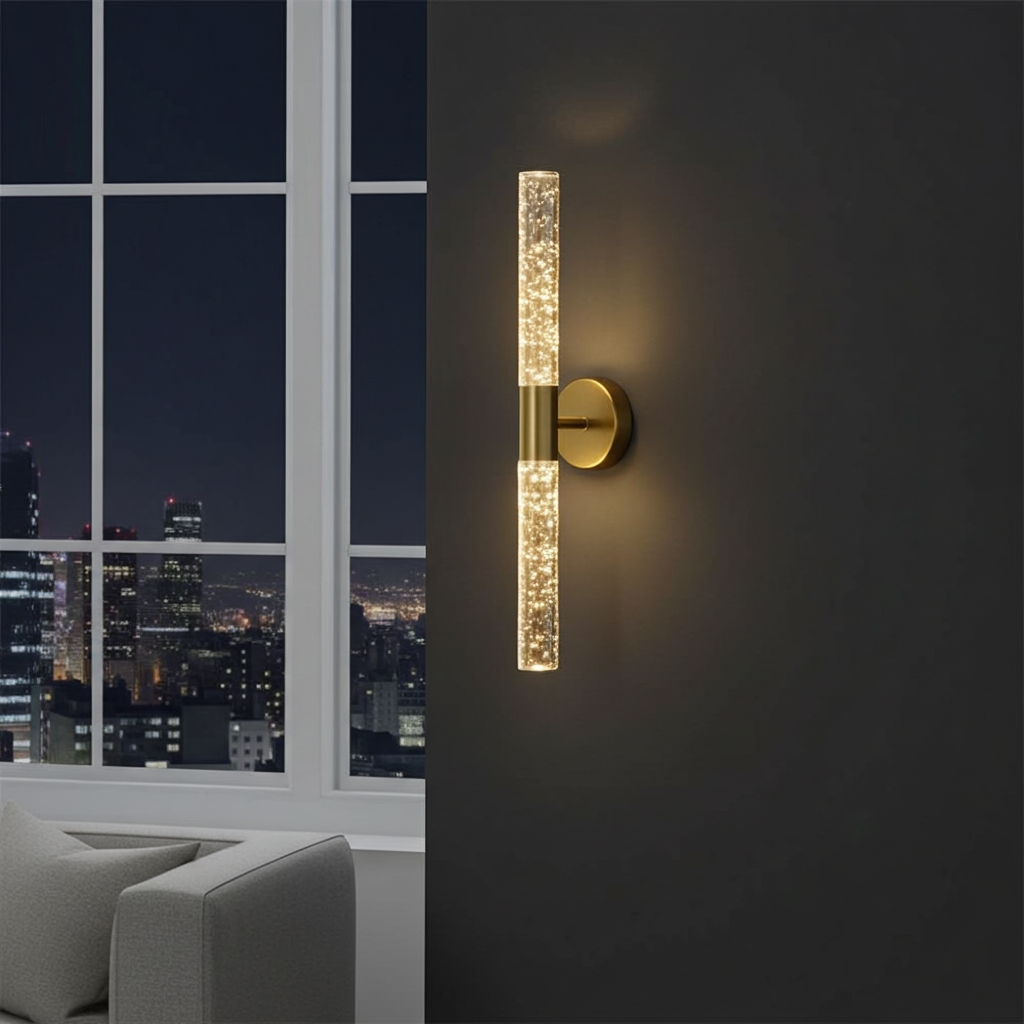 Lampe Murale LED Nordique en Cristal pour Chambre à Coucher, Chevet, Salon AC85-265V