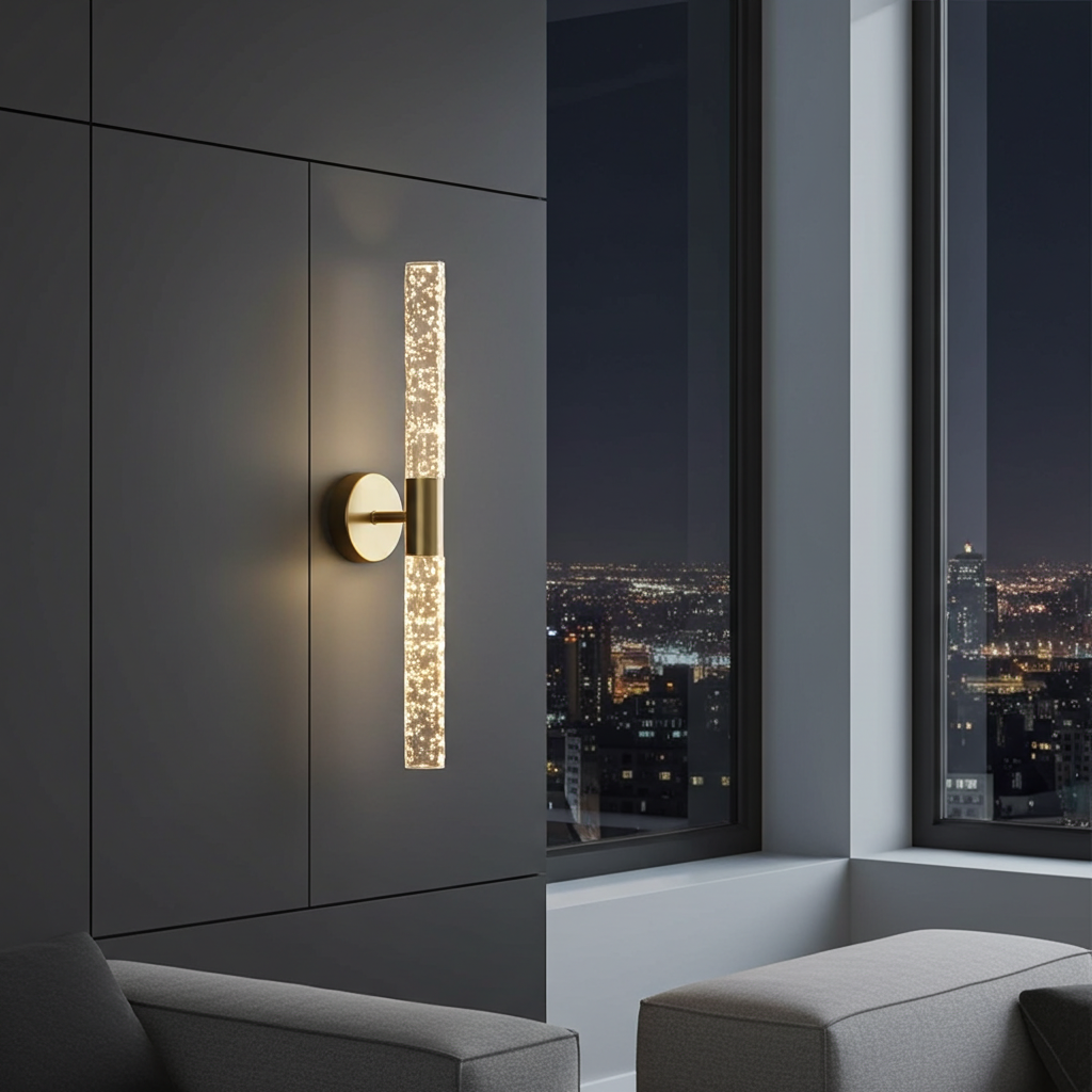 Lampe Murale LED Nordique en Cristal pour Chambre à Coucher, Chevet, Salon AC85-265V