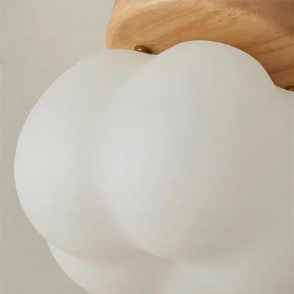 Pumpkin Flush Mount Ceiling Light Modern Round LED Ceiling Lamp