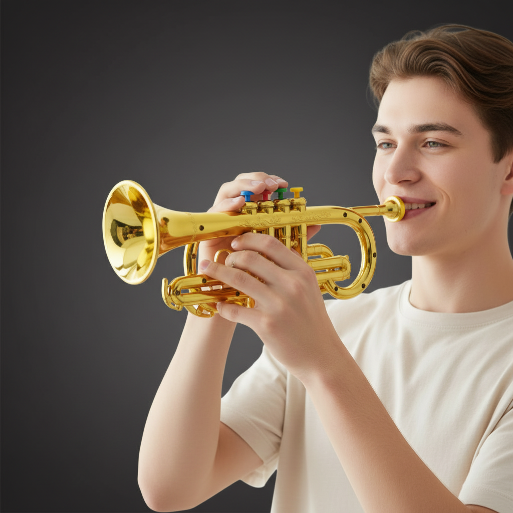 Children’s Music Trumpet Toy with Colored Keys Educational Musical Toy