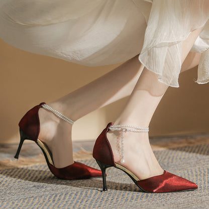 High Heels Stiletto Toe Box Buckle Sandals