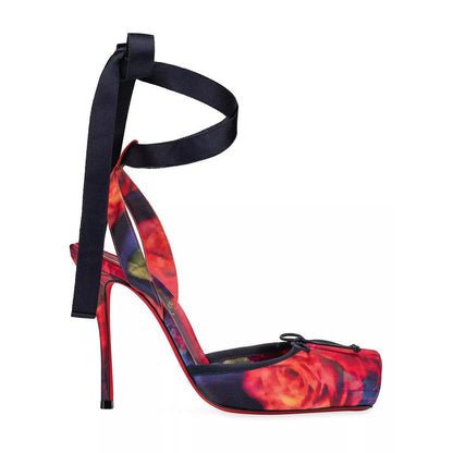 Pig Nose Ballet High Heels Stilettos Bow Sandals