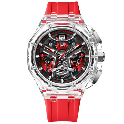 High-Grade Three-Dimensional Hollow Carved Luminous Quartz Watch