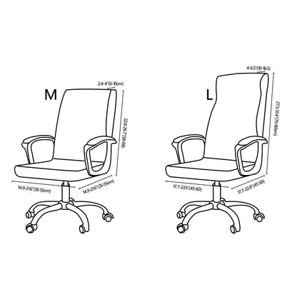 Housse de chaise de bureau pivotante pour ordinateur d'hôtel
