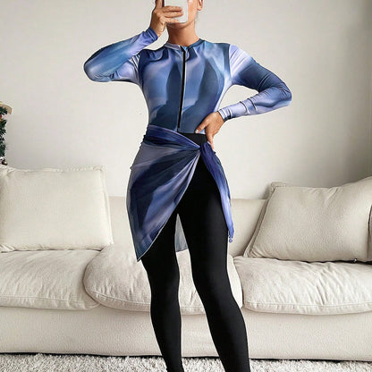 Conservative Swimwear Long Sleeve Surfing Suit Sports Sun Protection