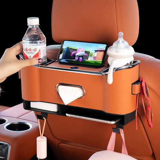 Caja de almacenamiento para coche, caja de pañuelos para el respaldo del asiento