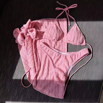Swimsuit Backless Drawstring Banded Bikini Suit