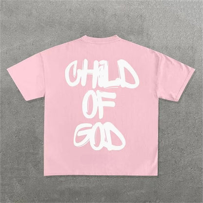 Personality Letter Pattern Oversized T-shirt Men
