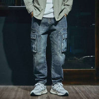Men's Loose Straight Retro Fashion Brand Stretch Pants