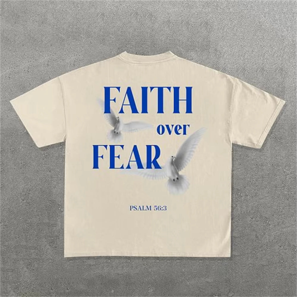 Personality Letter Pattern Oversized T-shirt Men