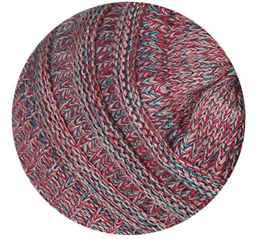 Warm Hat Thickening Not Fleece-lined Knitting Plus Fur Ball
