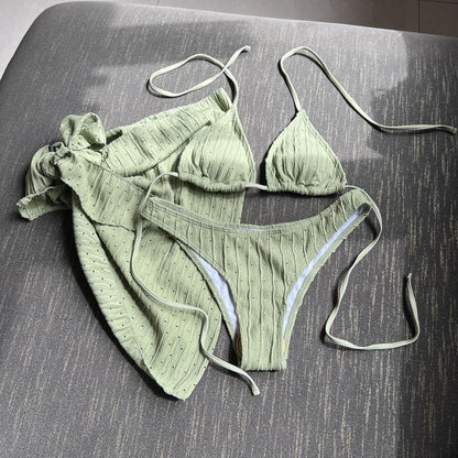 Swimsuit Backless Drawstring Banded Bikini Suit