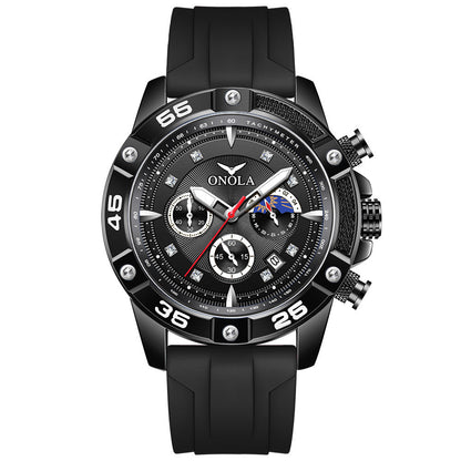 Fashion Casual New Style Multifunctional Quartz Waterproof Tape Watch