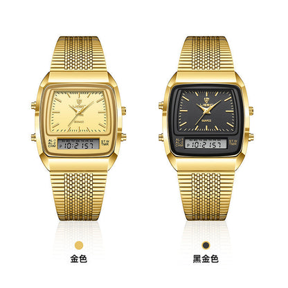 Business Casual Mesh Belt Watch – Waterproof Double Display